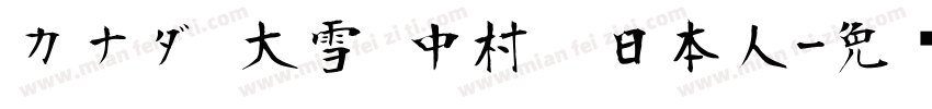 カナダ 大雪 中村　日本人字体转换